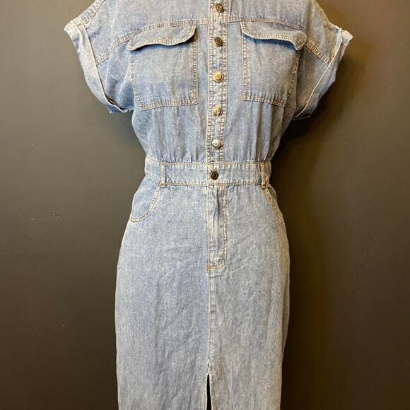 Given Kale Denim Dress - Picture 3 of 8